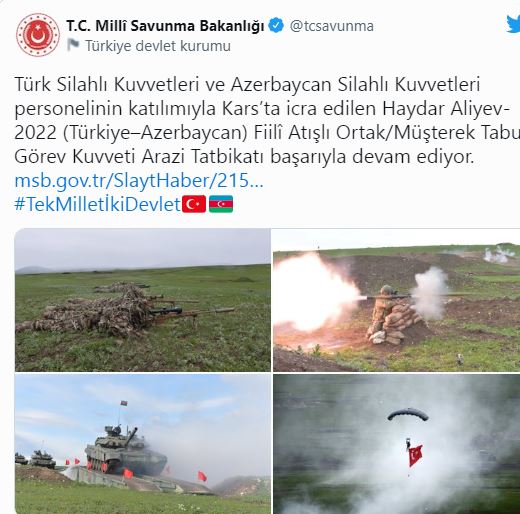 Türkiyə və Azərbaycan Silahlı Qüvvələri Qarsda birgə təlimə başlayıb