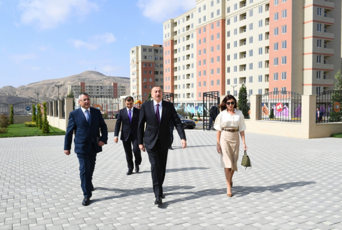 Prezident və xanımı “Qobu Park-2” kompleksinin açılışında – Fotolar