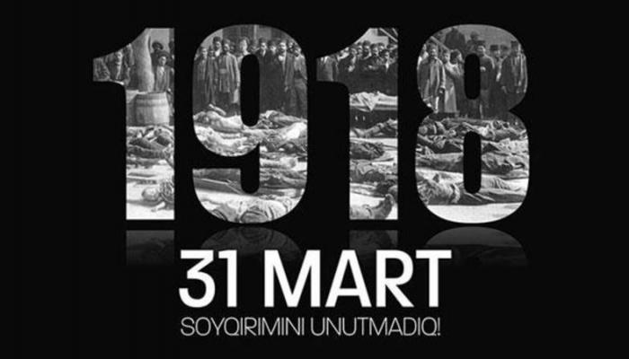 Azərbaycan türklərinə qarşı 31 mart soyqırımından 104 il ötür