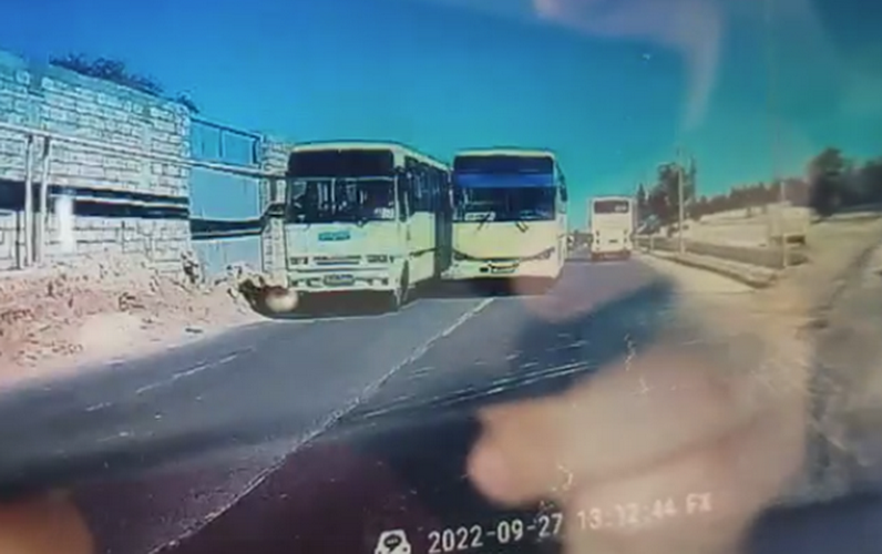 Bakıda avtobus sürücüsü dəhşət saçdı - ANBAAN VİDEO