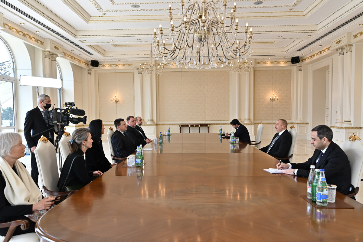 Prezident İlham Əliyev Estoniya Parlamentinin sədrini qəbul etdi