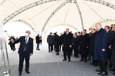 Prezidentlər Şuşaya çəkilən yolda tikinti işləri ilə tanış olublar - FOTO