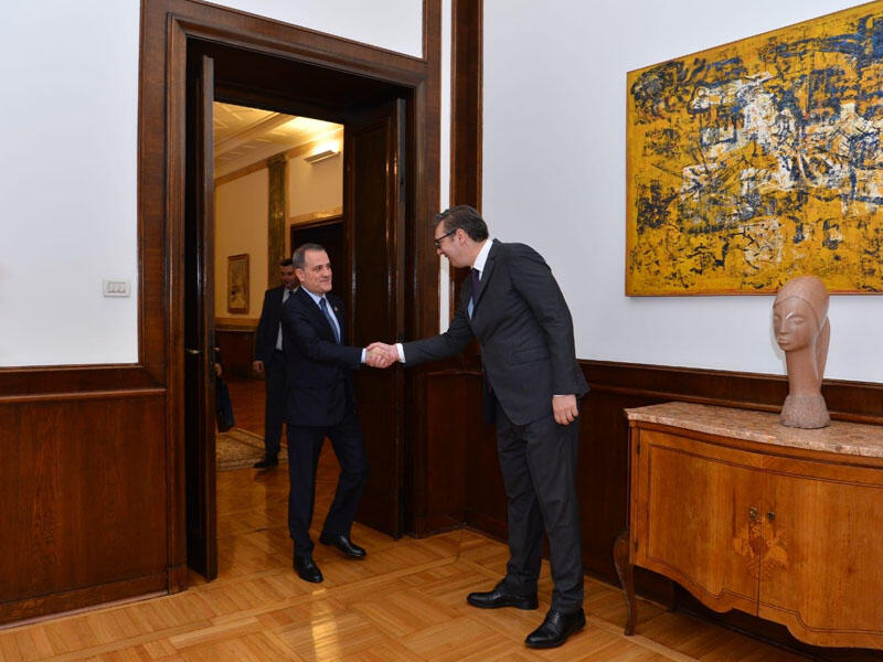 Serbiya Prezidenti Ceyhun Bayramovu qəbul edib - FOTO