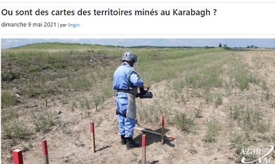 Azərbaycanlı jurnalist Fransa portalında minalanmış ərazilərdən yazıb