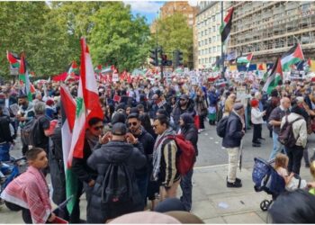 Londonda Fələstinə dəstək aksiyası kecirilib- 15 nəfər saxlanılıb