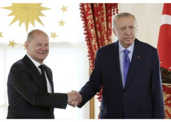 Ərdoğan Şoltsunu qəbul edib