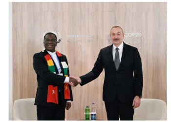 Prezident İlham Əliyev Zimbabve Prezidenti ilə görüşüb