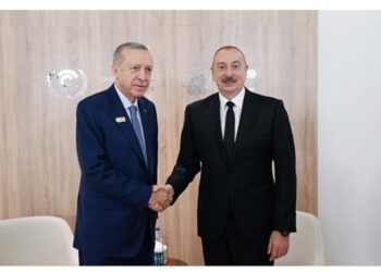 Prezident İlham Əliyev Rəcəb Tayyib Ərdoğanla göruşu olub
