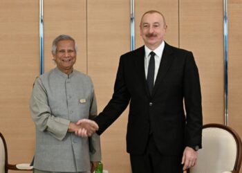 Prezident İlham Əliyev Məhəmməd Yunus ilə görüşüb
