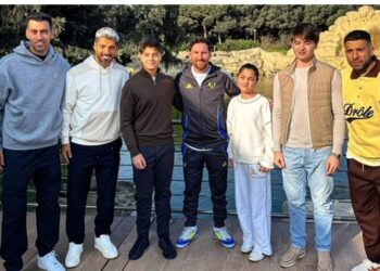 Prezident İlham Əliyevin nəvələri Messi ilə bir arada-Foto