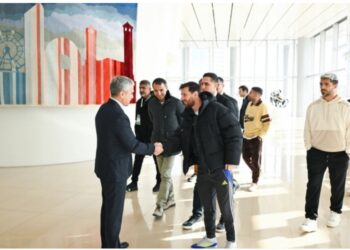 Lionel Messi və dostları Heydər Əliyev Mərkəzində olublar