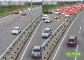 Aeroport şosesində baş verən qəzanın ANBAAN GÖRÜNTÜLƏRİ