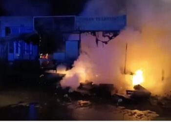 Lənkəranda bazarında güclü yanğın baş verib-Video