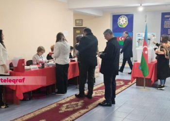 Nazir səs vermək üçün növbə gözlədi -Günün Fotosu