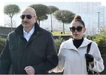 Prezident və xanımın yeni açılmış parkda gəzintisi-Video