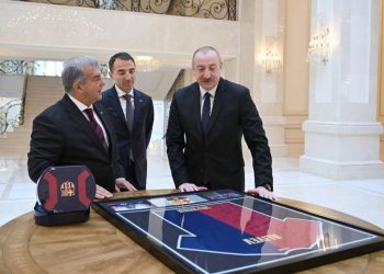 Prezident İlham Əliyev “Barselona” FK prezidentini qəbul edib-FOTOLAR