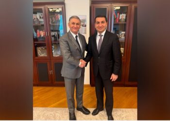 Hikmet Hacıyev Fələstinin səfiri Nasser Abdul Kərim ilə görüşüb