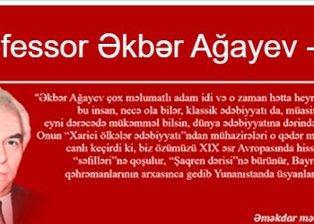 Respublika Gənclər Kitabxanasında filologiya elmləri doktoru, professor Əkbər Ağayevin 110 illik yubileyi ilə əlaqədar elektron məlumat bazası hazırlanıb