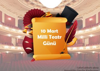 Gənclər Kitabxanasında Milli Teatr Günü münasibətilə silsilə materiallar hazırlanıb