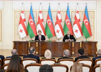 Prezidentlər mətbuata bəyanatlarla çıxış etdilər -Fotolar