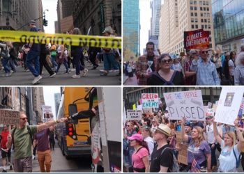 ABŞ-ın Nyu-York şəhərində prezident Donald Tramp və onun administrasiyasina qarşi etirazlar baslayib