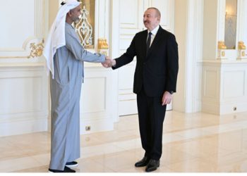 Prezident İlham Əliyev Birləşmiş Ərəb Əmirliklərindən olan iş adamlarından ibarət nümayəndə heyətini qəbul edib-FOTOLAR