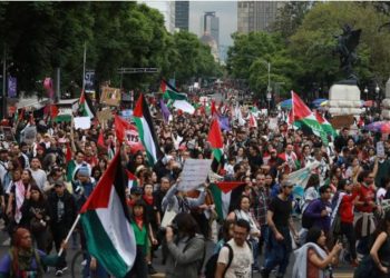 Braziliya, Çili və Meksikada minlərlə insan Fələstinə dəstək yürüşü keçirib -Fotolar