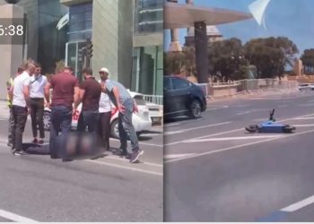 Bakida taksi ilə skuter toqquşdu – Yeniyetmə öldü-Video