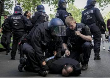 Almaniyada Qəzzaya dəstək aksiyasına sərt reaksiya -Fotolar