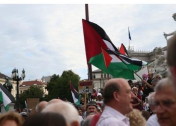 Yüzlərlə fələstinli tərəfdarı Avstriyada İsrailin soyqırımına etiraz edib