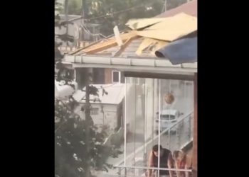 İstanbulda fırtına: Damlar uçdu, ağaclar aşdi