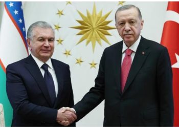 Prezident Ərdoğan Özbəkistan prezidenti Mirziyoyev ilə görüşüb