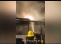 Bakıda avtobusda güclü yanğın baş verib-Video