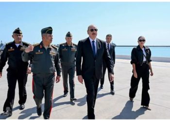 Prezident İlham Əliyev Xanım Mehriban Əliyeva Hərbi Dəniz Qüvvələrində olublar-Fotolar