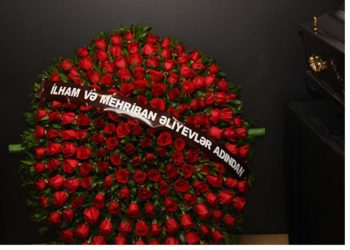 Prezident İlham Əliyev və xanımı Şarovskinin vida mərasiminə əklil göndərdi
