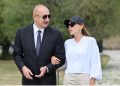 Prezident İlham Əliyev xanımı Mehriban Əliyeva ilə ziyarətgahda olublar Fotolar