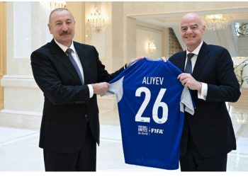 FIFA-nın prezidenti Canni İnfantino Prezident İlham Əliyevlə görüşdən paylaşım etdi-Fotolar